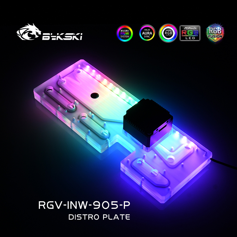 Distro Plate Ddc Pump Combo - Bykski RGV-INW-905-P Akrilik Dağıtım Plakası /