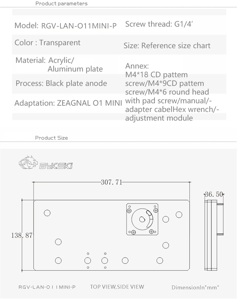 BYKSKI RGV-LAN-O11MINI-P Su So - Distro Plate Ddc Pump Combo incelemesi ve fiyatı
